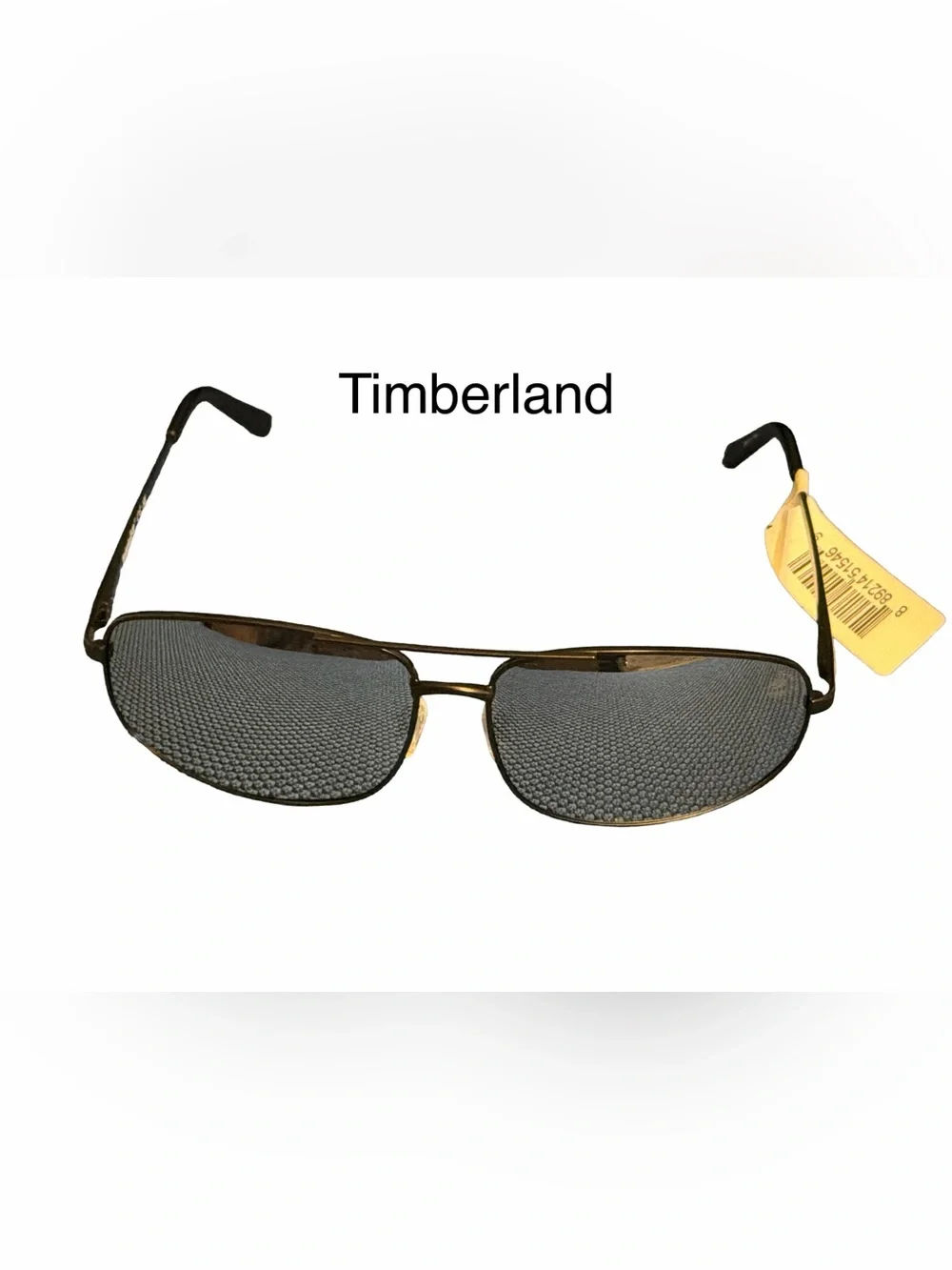 NWT Timberland Matte Black Polarized Aviator Metal Sunglasses, 64-15-135 NWT